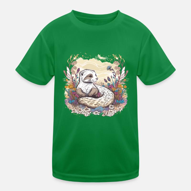 Frettchen Geschenk Süße Wiesel Geburtstag Kinder Funktions-T-Shirt