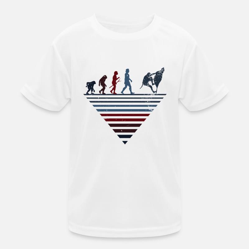 Menschliche Evolution - Vintage -Klettern Kinder Funktions-T-Shirt