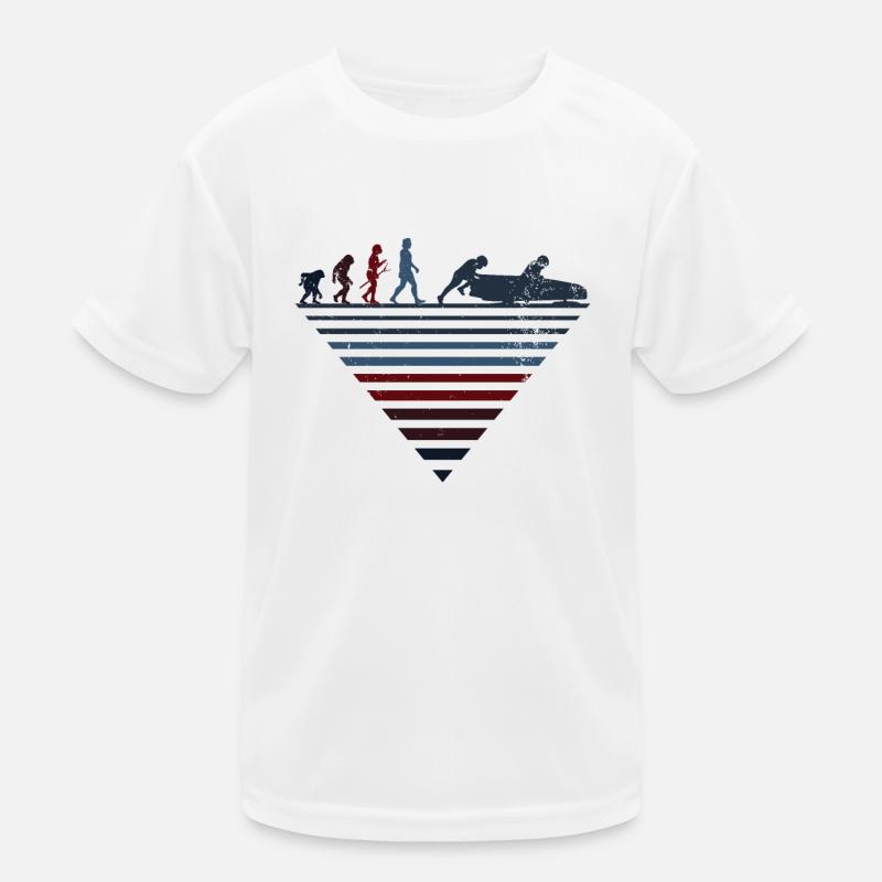 Human Evolution - Vintage Bobsled Kids Functional T-Shirt