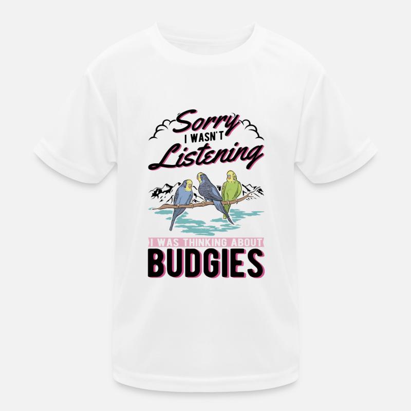 Budgie Gift Welli Parakeet Kids Functional T-Shirt
