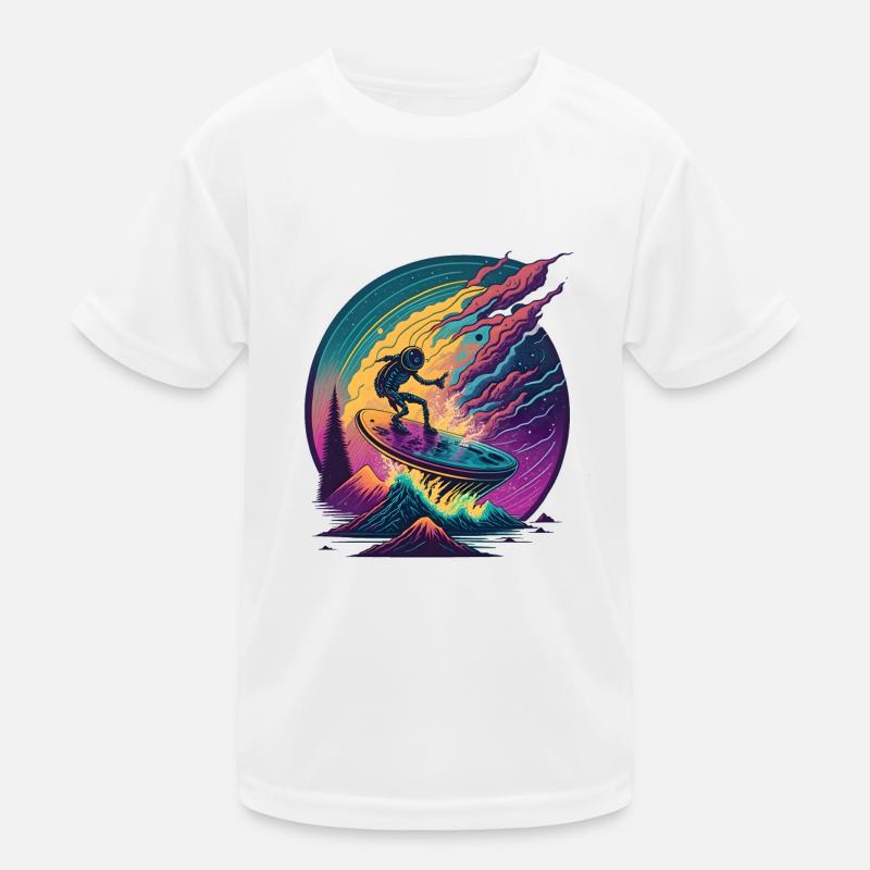 Galactic Surfer Kids Functional T-Shirt