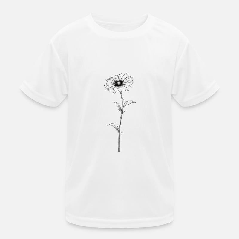 Gänseblümchen Sillouetthe Kinder Funktions-T-Shirt
