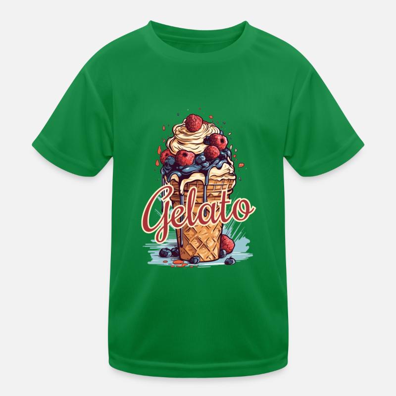 Gelato Eis Eiscreme Eisdiele Kinder Funktions-T-Shirt