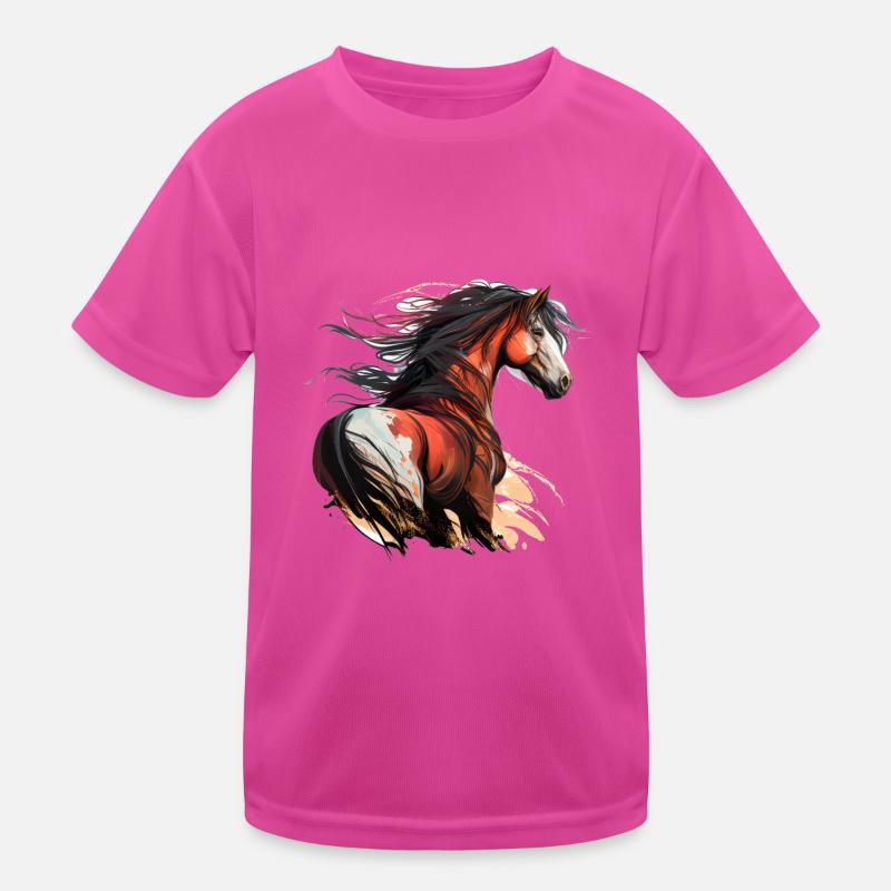 Wildpferd Kinder Funktions-T-Shirt