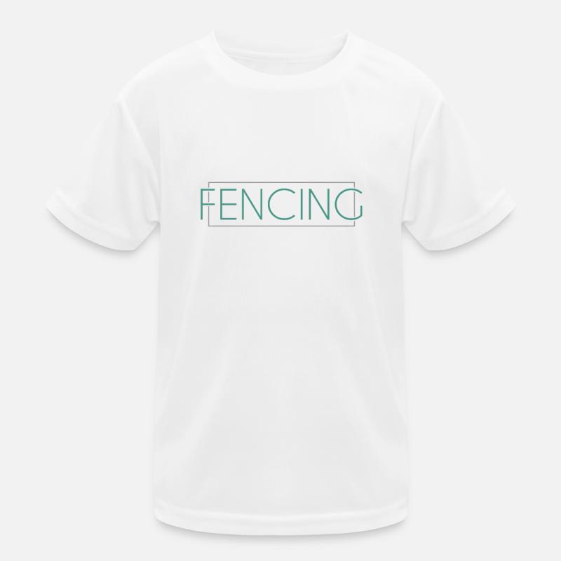 Fechten Schriftzug Kinder Funktions-T-Shirt
