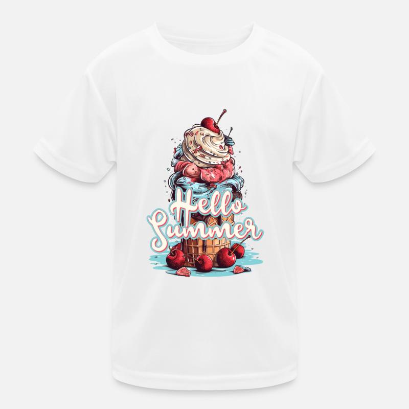 Hello Summer Eis Eiscreme Eisdiele Kinder Funktions-T-Shirt