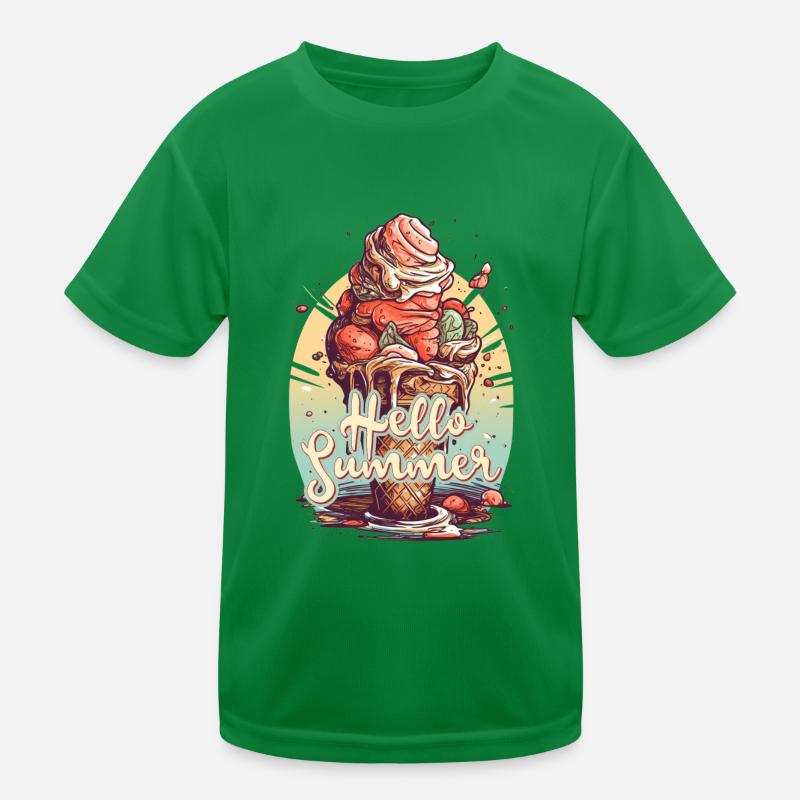 Hello Summer Eis Eiscreme Eisdiele Kinder Funktions-T-Shirt