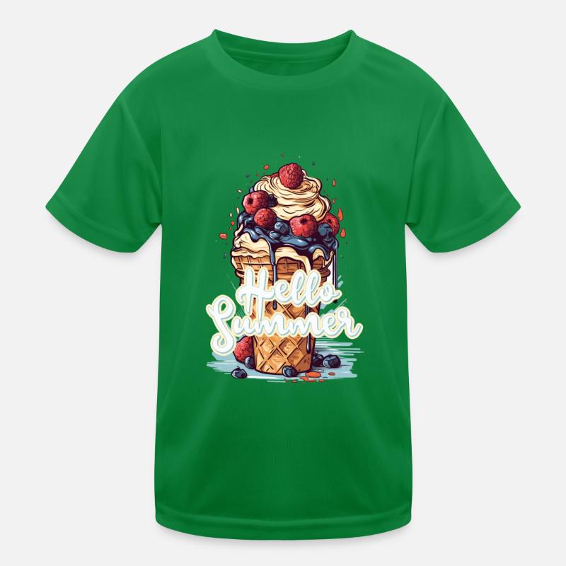 Hello Summer Eis Eiscreme Eisdiele Kinder Funktions-T-Shirt