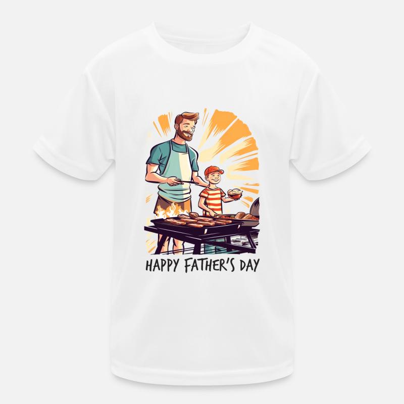 Father and Son Crickets Father's Day Gift Kids Functional T-Shirt
