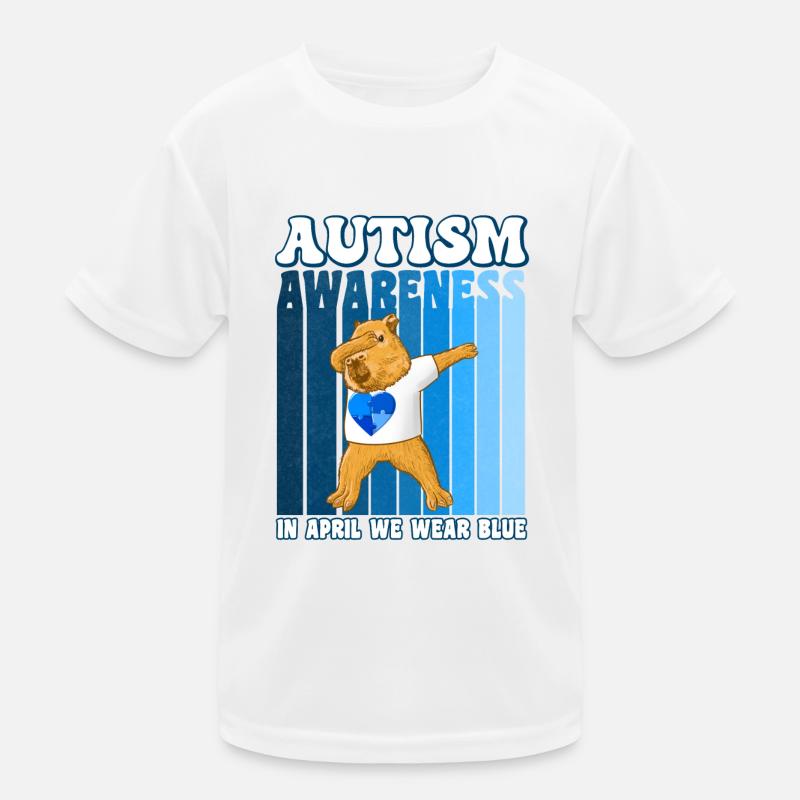Capybara Autismus Awareness Kinder Funktions-T-Shirt