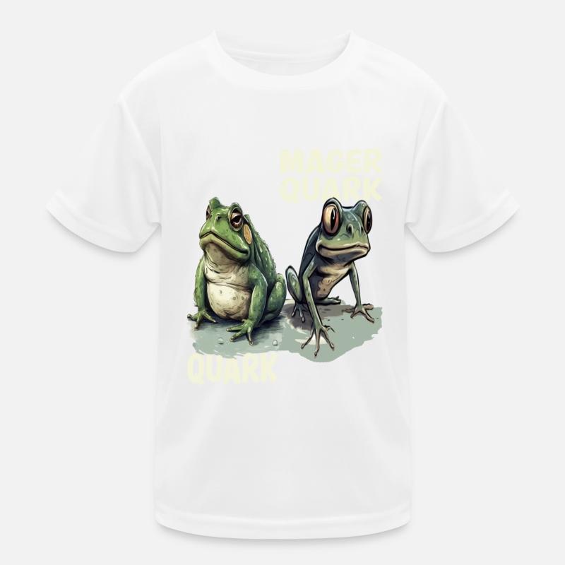 frog tadpole curd curd diet low-fat quark pun Kids Functional T-Shirt
