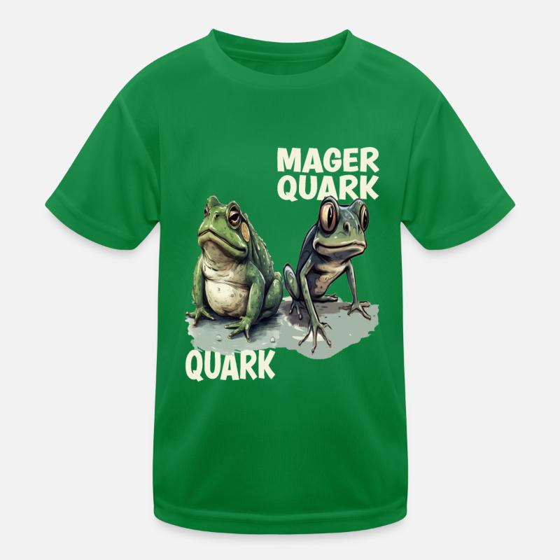 frog tadpole curd curd diet low-fat quark pun Kids Functional T-Shirt