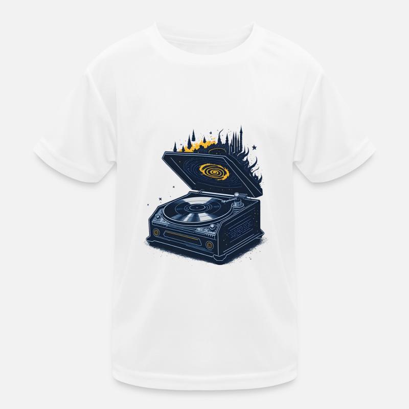Spaceman Record Player Kids Functional T-Shirt