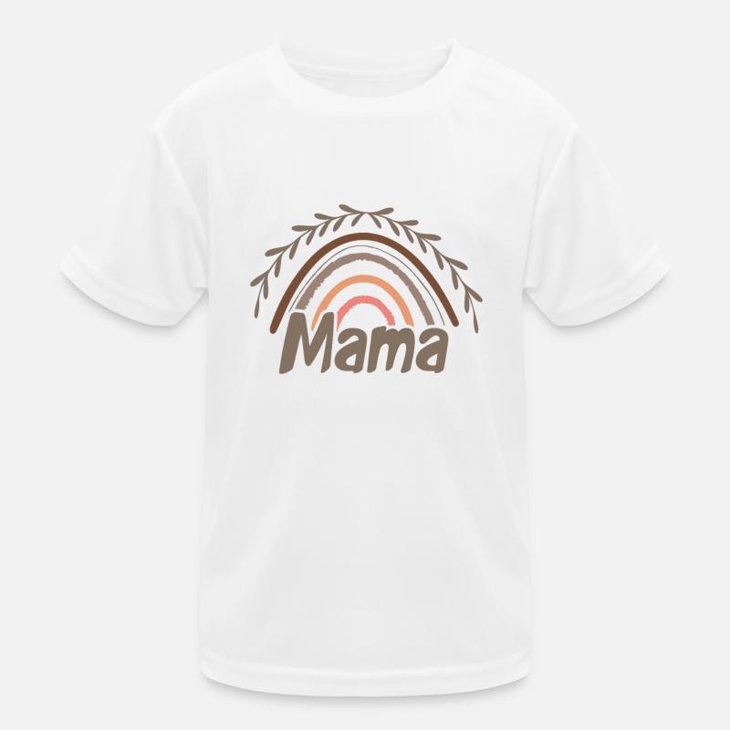 Mama Pastell Regenbogen Liebe Kinder Funktions-T-Shirt
