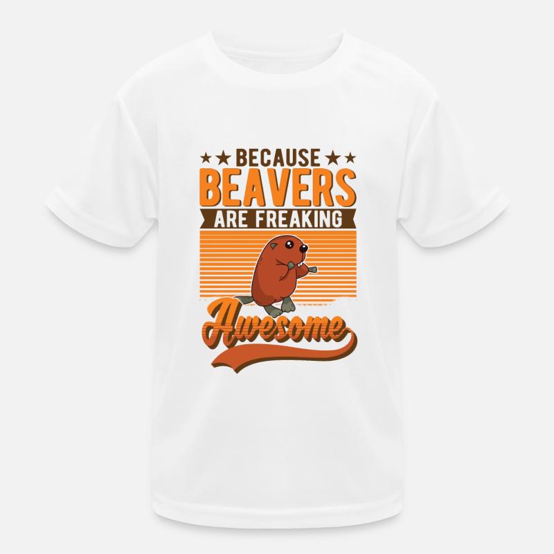 Biber Geschenk Biberdamm Kinder Funktions-T-Shirt