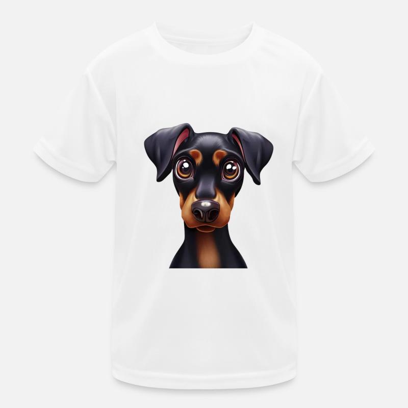 Charmant Doberman Pinscher Art T-shirt sport Enfant