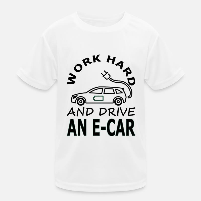 E-car driving e-car driver saying gift idea Kids Functional T-Shirt