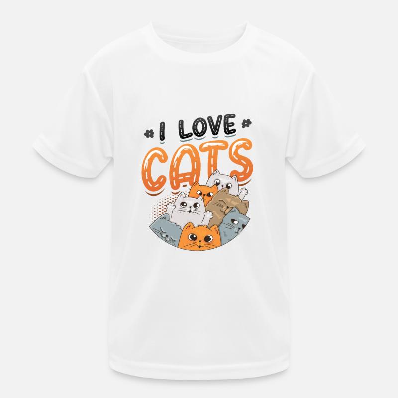 J’aime les chats T-shirt sport Enfant