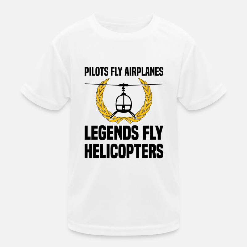 Pilot Helicopter Helicopter Slogan Hobby Pilot Kids Functional T-Shirt