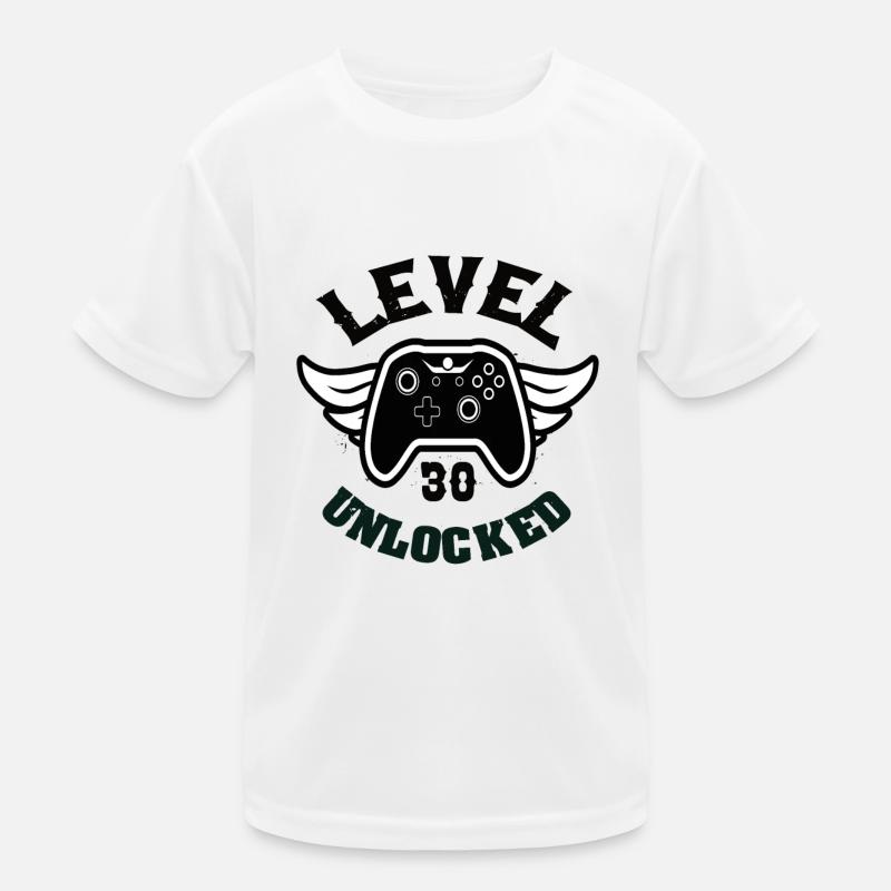 Level 30 Unlocked 30 Birthday Kids Functional T-Shirt