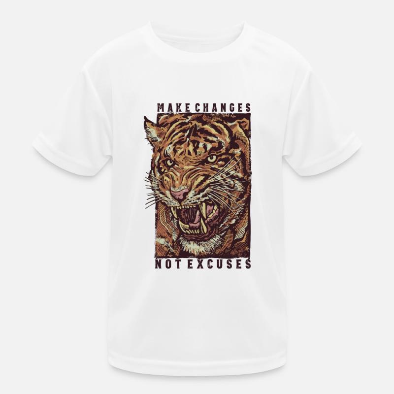 The roaring angry tiger face Kids Functional T-Shirt