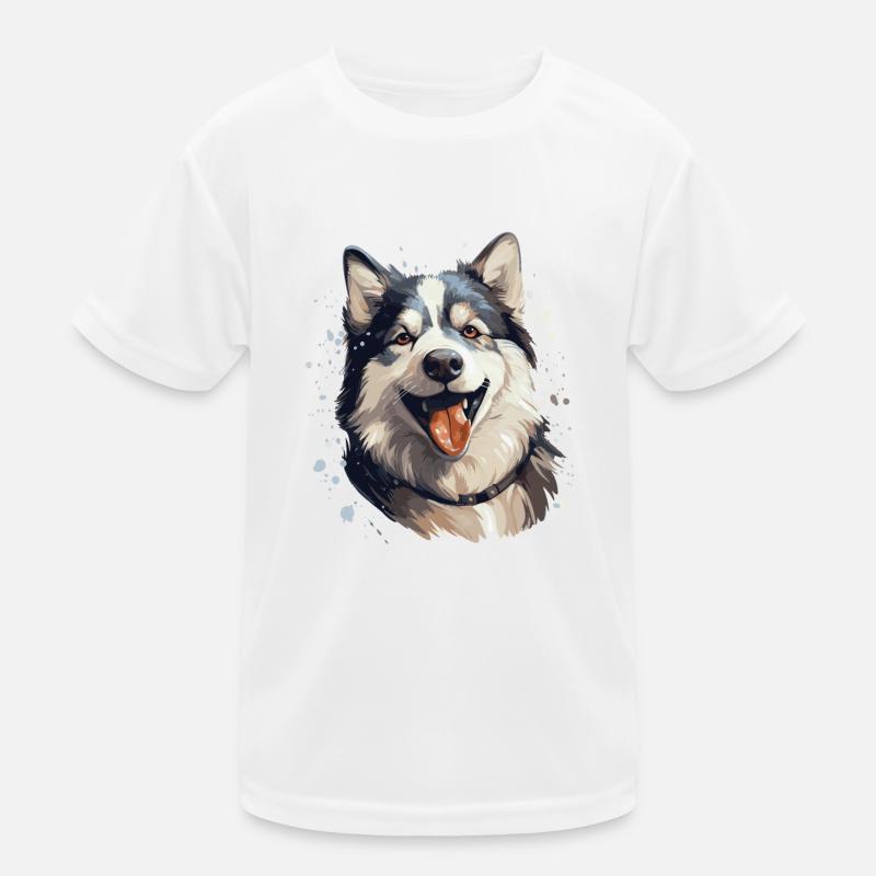 Chien Malamute d’Alaska peint T-shirt sport Enfant