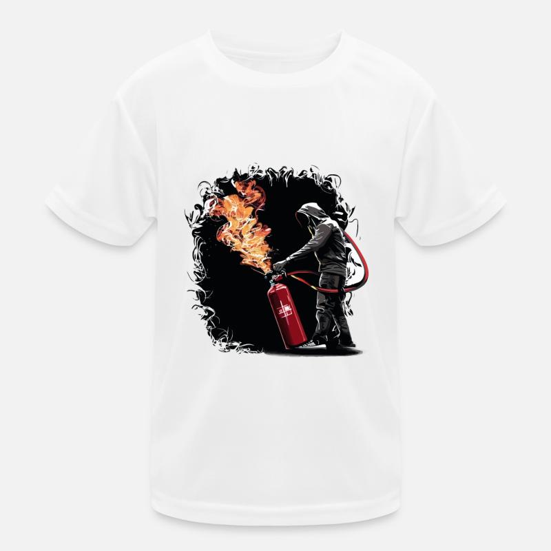 FIREFIGHTERS RESCUING Kids Functional T-Shirt