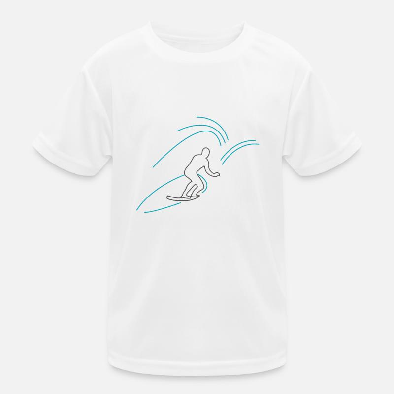 Surfer comic style Kids Functional T-Shirt