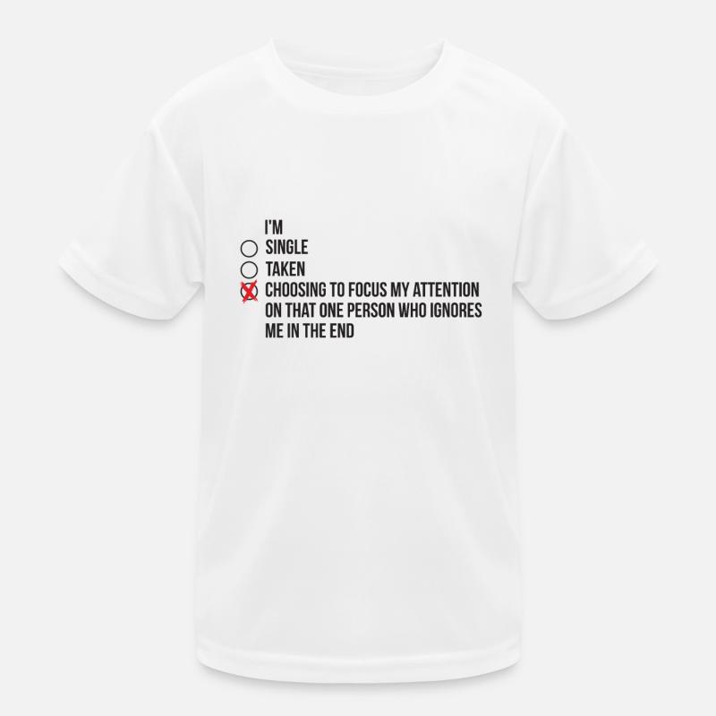 Complicated relationship status - single Kids Functional T-Shirt