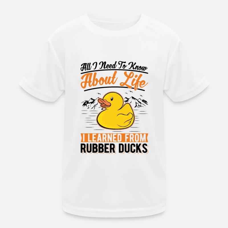 Gummiente Geschenk Quietscheente Badeente Kinder Funktions-T-Shirt