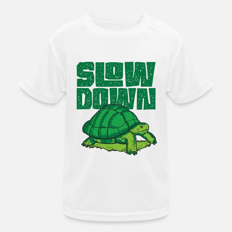 Sea Turtle Tortoise Slow Down Kinder Funktions-T-Shirt