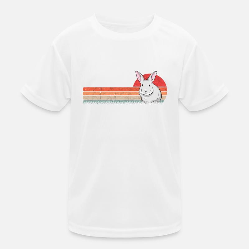 Rabbit Retro Bunny Vintage Bunny Kids Functional T-Shirt