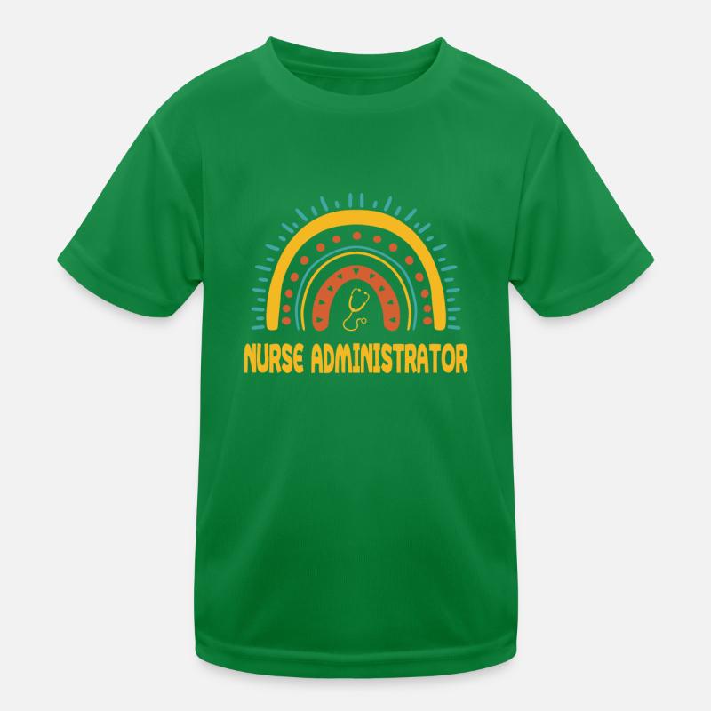 Pflegemanager Boho Regenbogen Kinder Funktions-T-Shirt