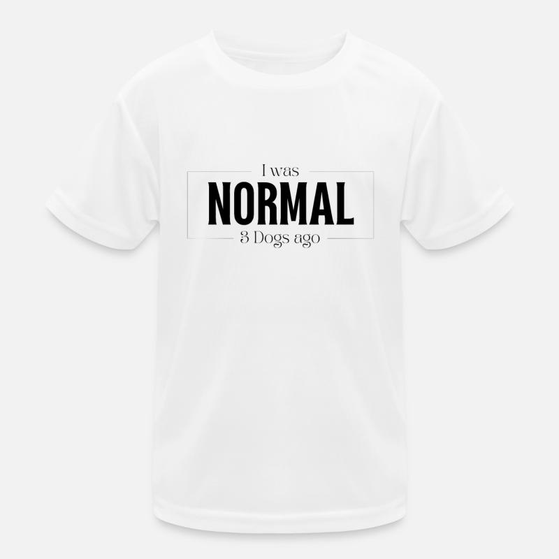 J’étais normal devant trois chiens T-shirt sport Enfant
