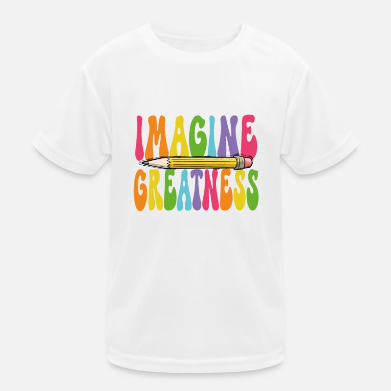 Imagine Size In White Kids Functional T-Shirt