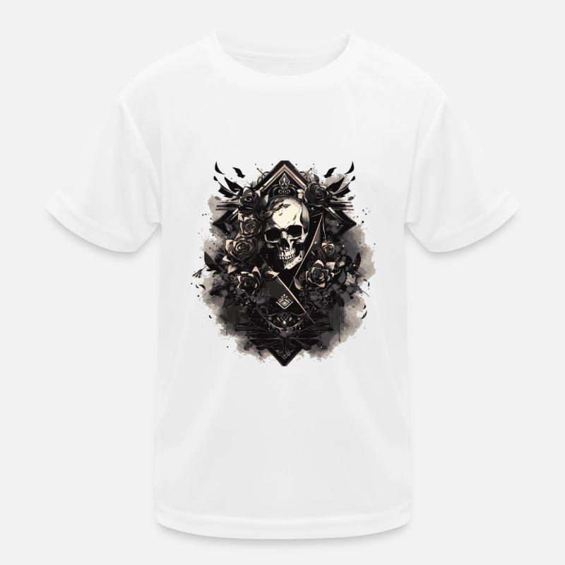Skull Skull Skulls Skull Skeleton Kids Functional T-Shirt