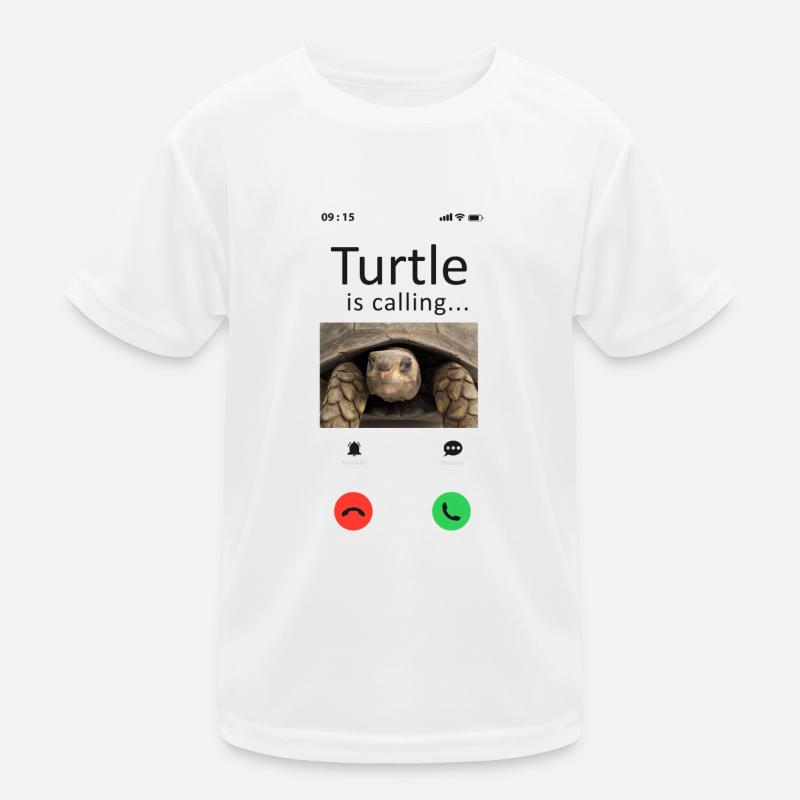 Sea Turtle Tortoise Phone Display Kids Functional T-Shirt