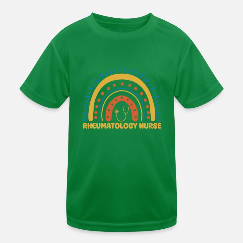 Rheumatologie Krankenschwester Regenbogen Kinder Funktions-T-Shirt