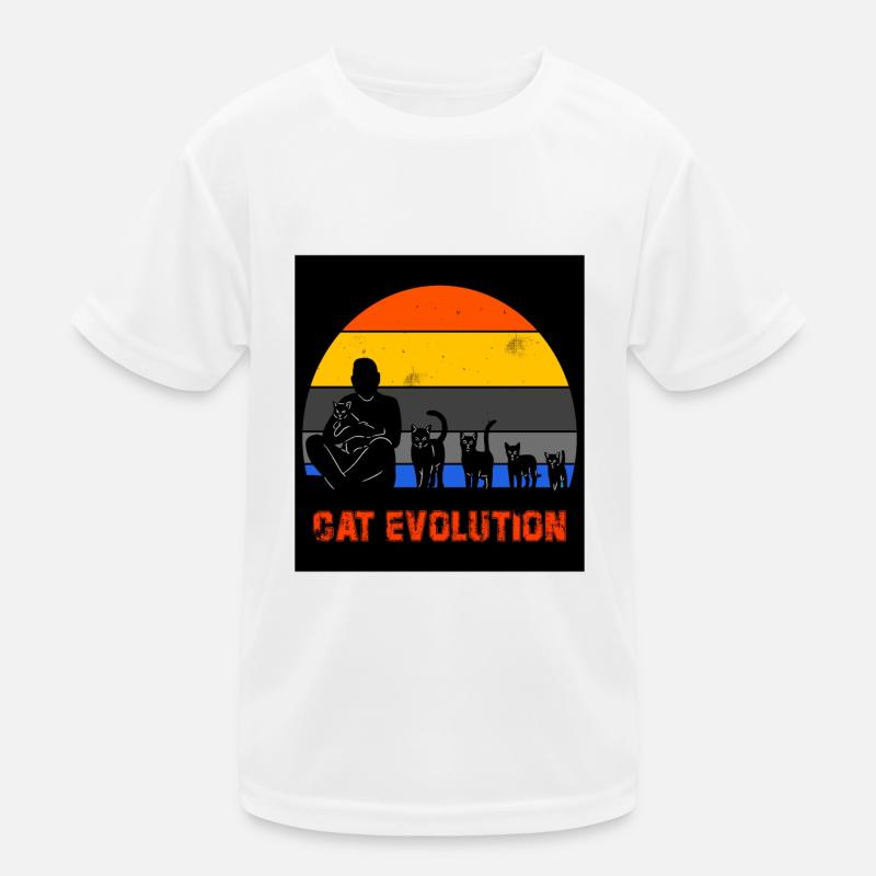 Katzen Evolution Kinder Funktions-T-Shirt