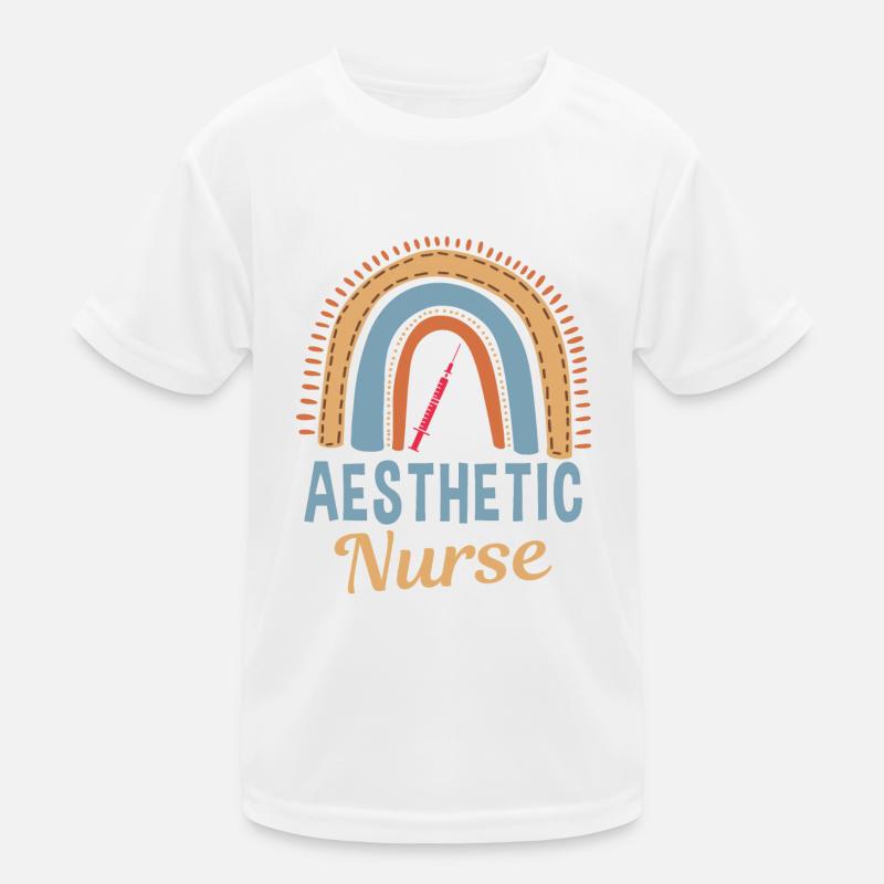 Ästhetische Krankenschwester Regenbogen Kinder Funktions-T-Shirt