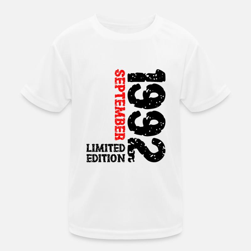 1992 September Limited Edition 31. Geburtstag Deko Kinder Funktions-T-Shirt