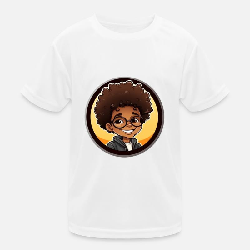 Afro Schwarz Kind Junge Mädchen Empowerment Gesche Kinder Funktions-T-Shirt