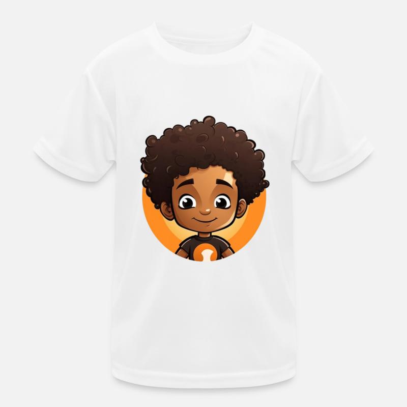 Afro Schwarz Kind Junge Mädchen Empowerment männli Kinder Funktions-T-Shirt