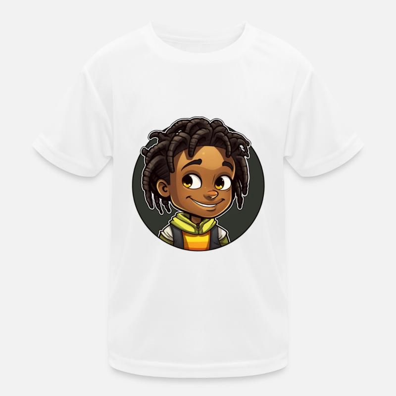 Afro Schwarz Kind Junge Mädchen Empowerment Dread Kinder Funktions-T-Shirt