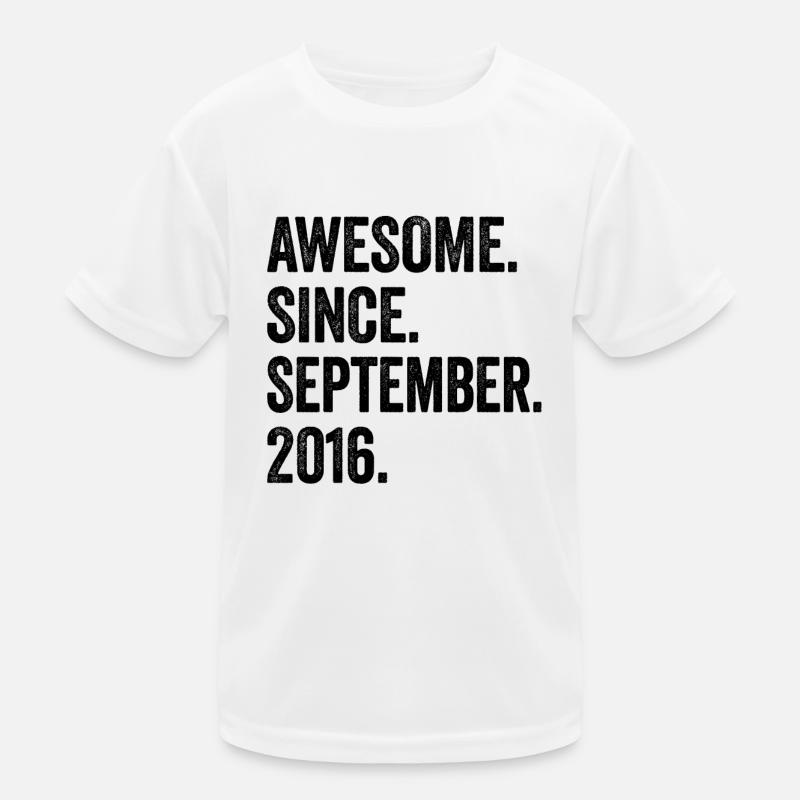 7. Geburtstag 7 Jahre Awesome Since September 2016 Kinder Funktions-T-Shirt