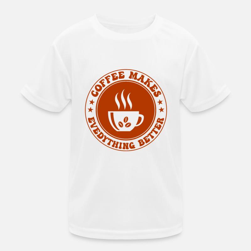 Kaffee Kinder Funktions-T-Shirt