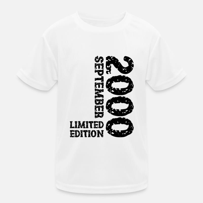 2000 September Limited Edition 23e verjaardag Deco Functioneel T-shirt voor kinderen