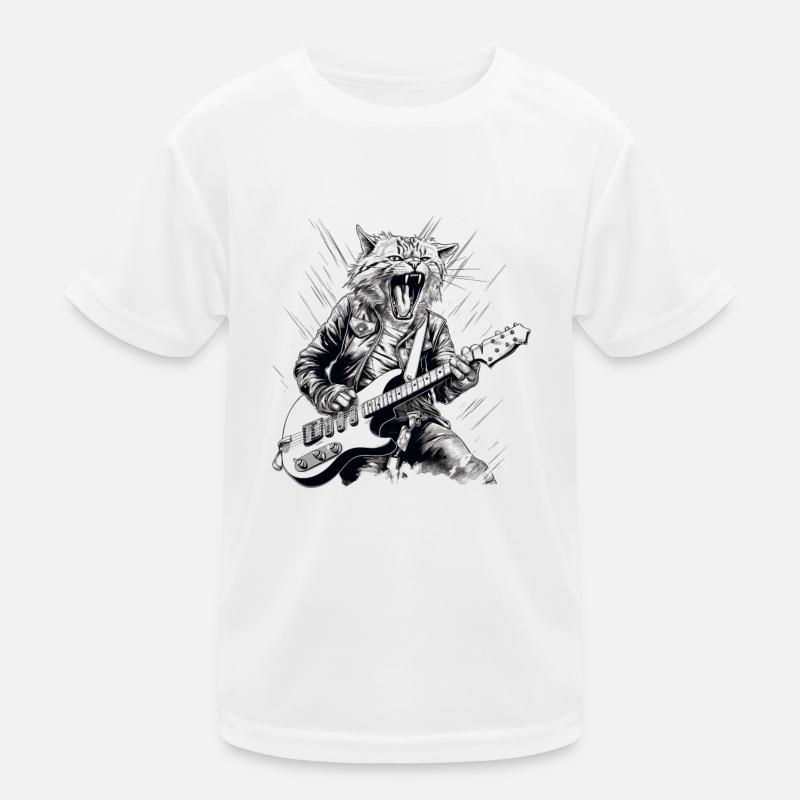 Chat avec guitare T-shirt sport Enfant