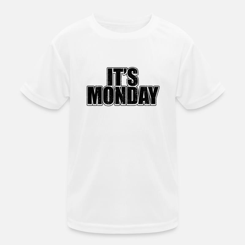 Grunge Monday Black Weekly Prank Funny Graphics Kids Functional T-Shirt