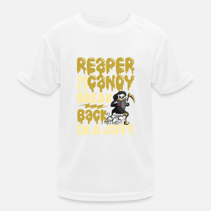 Lustiger Sensenmann-liebhaber Halloween Horror Kinder Funktions-T-Shirt